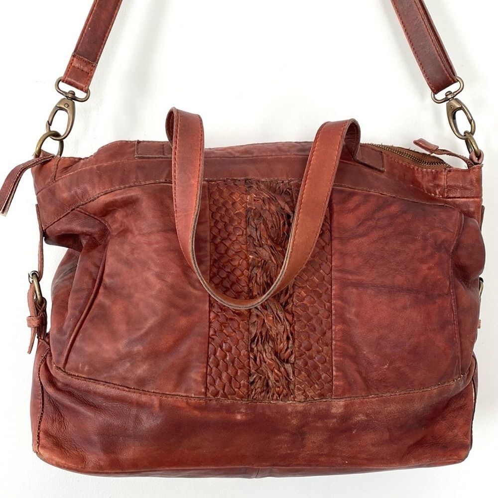 Idyllwind Brown Leather Boston Bag Shoulder Strap & Handles Western Boho Coastal